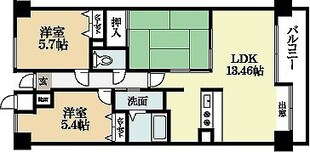 伊勢田駅 徒歩4分 6階の物件間取画像